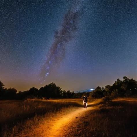 Night Walk Under Stars