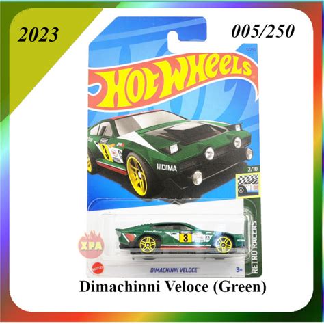 Hot Wheels Dimachinni Veloce Green No 3 2023 HW Retro Racers Series