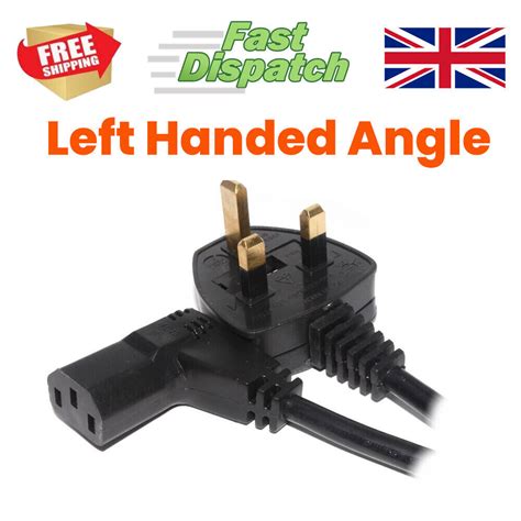 Used Power Cord Uk Plug To Right Angled Iec C13 Cable Kettle Left Or Right Hand Angle Ubbthreads