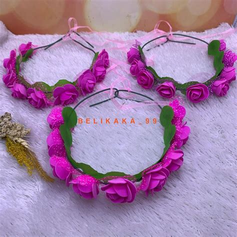 Jual Bando Flower Crown Bando Mahkota Bunga Lingkar Bando Bunga