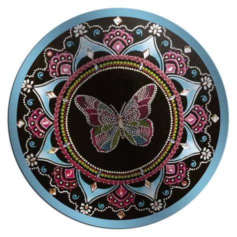 Mandala decorativa em alumínio impresso Ø42cm