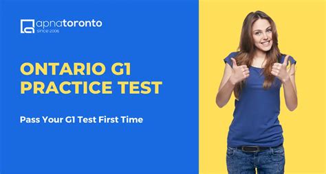 Free Ontario G1 Practice Tests Pass First Time Apnatoronto