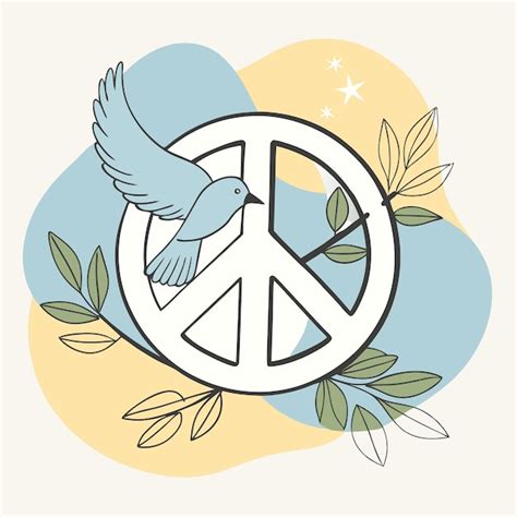 A peace symbol with a peace symbol and a peace symbol | Premium AI-generated vector