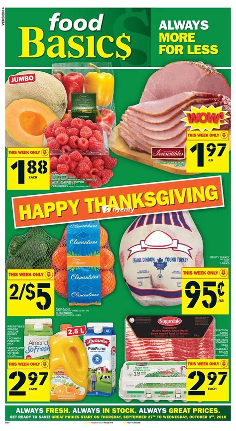 Food Basics Flyer September 27 To October 3 Canada