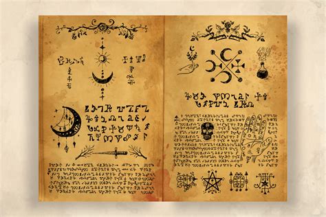 Witchcraft Old Book With Magic Spell Graphic By Xhafergashi · Creative Fabrica