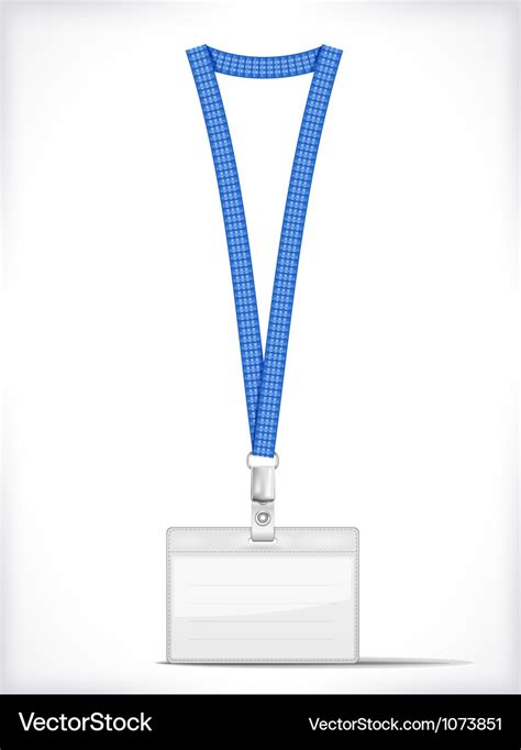 Lanyard with tag badge holder Royalty Free Vector Image