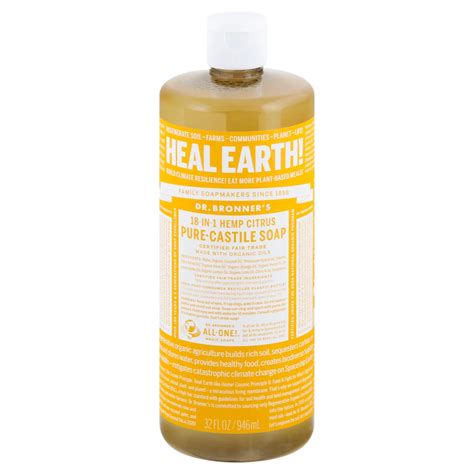 Dr Bronner S In Pure Castile Soap Hemp Citrus Shop Body Wash