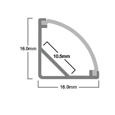 Canaleta De Aluminio Esquinera Con Difusor Para Cinta Led Ledxpres