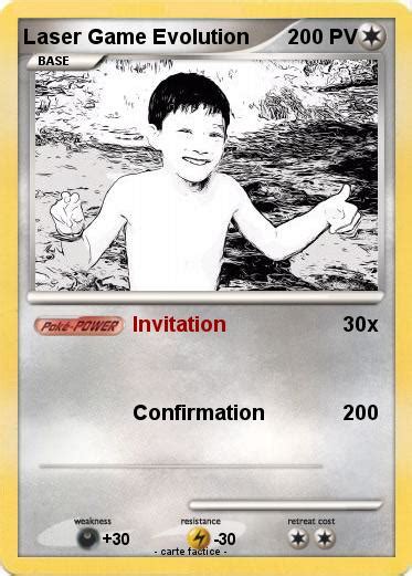 Pok Mon Laser Game Evolution Invitation Ma Carte Pok Mon