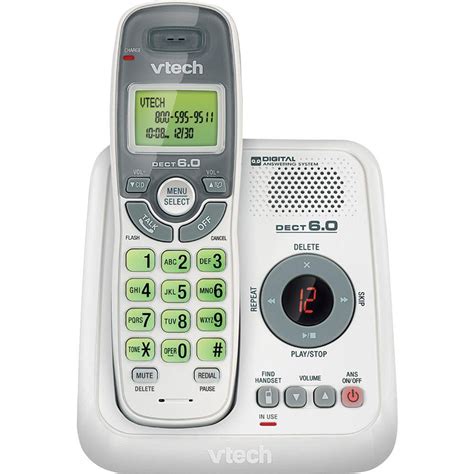 VTech DECT 6.0 Cordless Phone with Answering System with Caller ID-CS6124 - The Home Depot