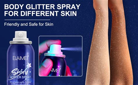 Glitter Spray Temporäres Glitzerspray für Körper Haare Gesicht und