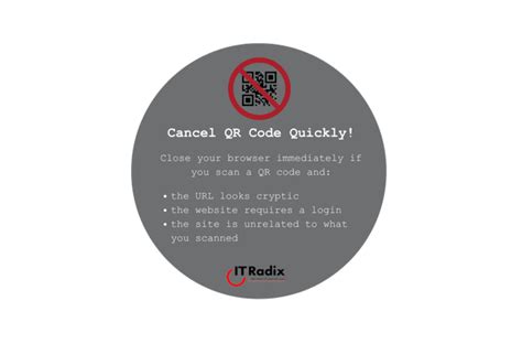 Security Tip Cancel Qr Code Quickly It Radix Nj