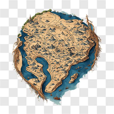 Download Detailed World Map with Rivers, Lakes, and Mountains PNG ...