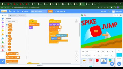 Spike Jump Game In Scratch Scratch Tutorial For Beginner Best