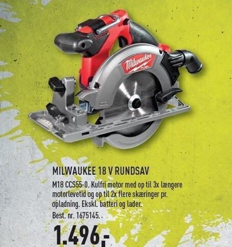 Milwaukee 18 V Rundsav Tilbud Hos Johannes Fog