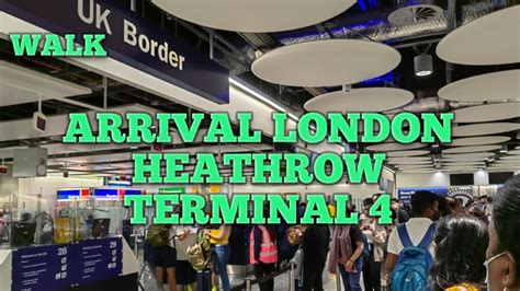 Arrival At London Heathrow Lhr T To Immigration And To Baggage Reclaim