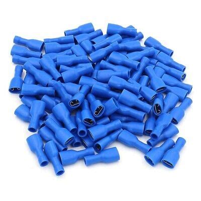 X Fully Insulated Blue Female Electrical Spade Crimp Connector