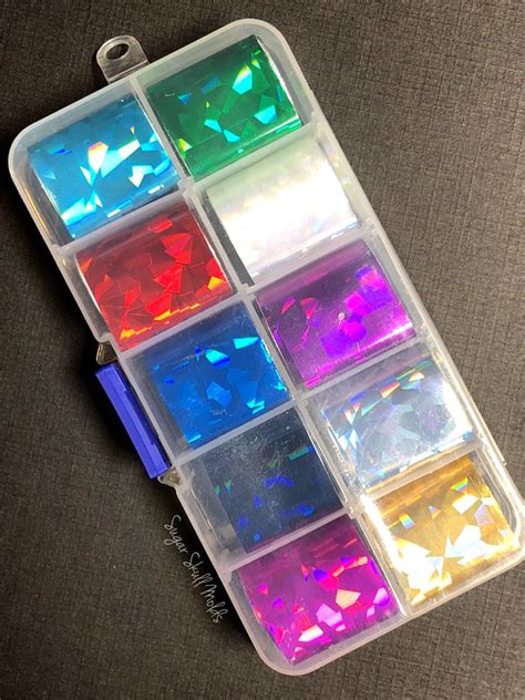 10pc Assorted Shattered Holographic Foil Sheets For Resin Etsy In