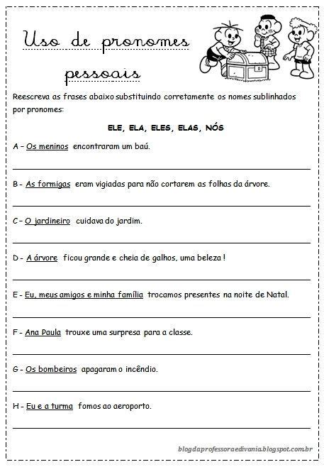 Atividades Diversificadas Atividades Pronomes Pronomes Atividades Sobre