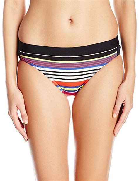 Jag Womens Banded Waistband Swim Bikini Bottom Island Coral Multi