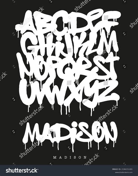 Street Graffiti Tag Font Handwritten Typography Stock Vector (Royalty Free) 2196151281 ...