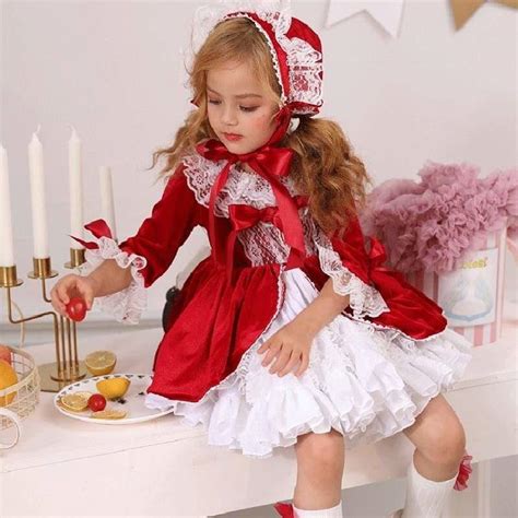 Robe De Noel Enfant Rouge Et Blanc Robe De Princesse