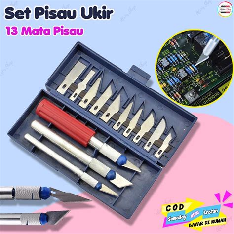 Jual Pisau Ukir Dengan 13 Jenis Mata Pisau Crafting Art Knife Shopee