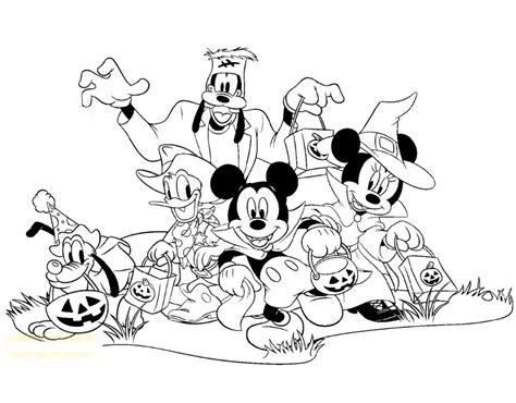 Mickey Mouse Donald Duck Halloween Coloring Pages K Worksheets