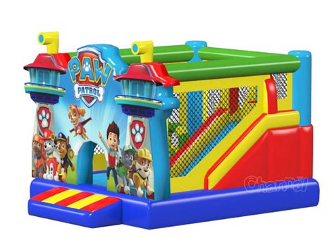 Inflatable Paw Patrol Jumper With Slide Channal Inflatables