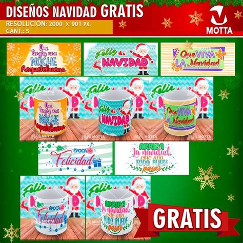 Descargar Plantillas Para SUBLIMAR GRATIS DE NAVIDAD PARA TAZAS