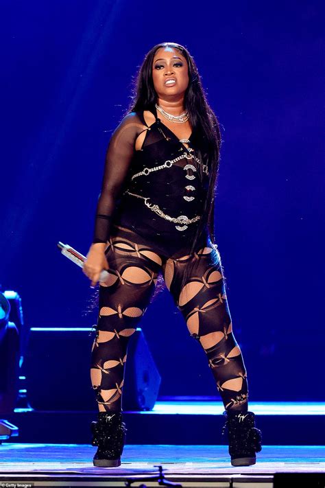 Lil Kim 49 Suffers Major Wardrobe Malfunction In A Glittering Cropped Top As She Performs