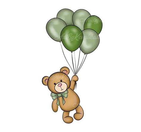 Teddy Bear Clipart, Bear PNG, Baby Shower Boy, PNG, Digital Download ...