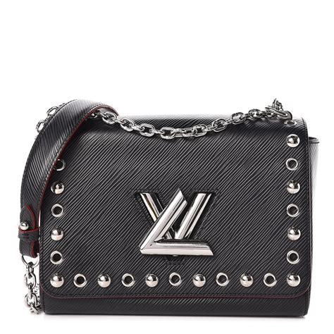 Louis Vuitton Epi Twist Studded Shoulder Bag Mm Black