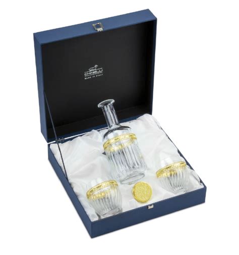 Set Pahare Whisky Carafa Cu Detalii Argintate Cadouri De Lux Azay