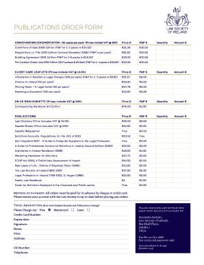 Fillable Online Lawsociety PubliCations Order ForM Law Society Of