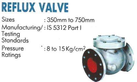 Reflux Valve - Aroop Enterprises