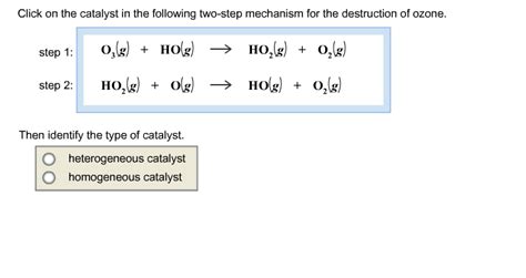 Solved Click on the catalyst in the following two-step | Chegg.com