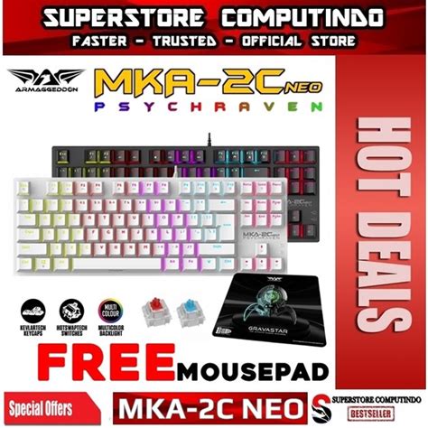 Jual Keyboard Gaming Mechanical Armaggeddon Mka C Neo Psychraven Tkl