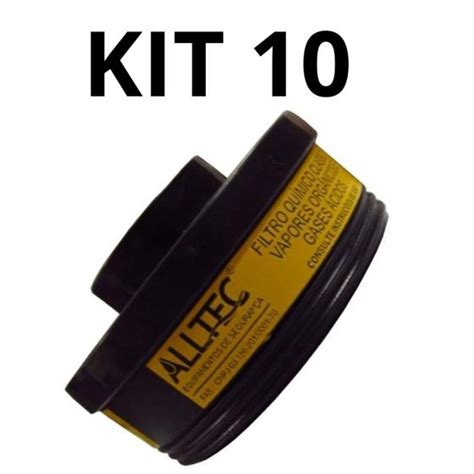 KIT 10 Cartucho Filtro Químico Vo ga Respirador Contra Gases Vapores