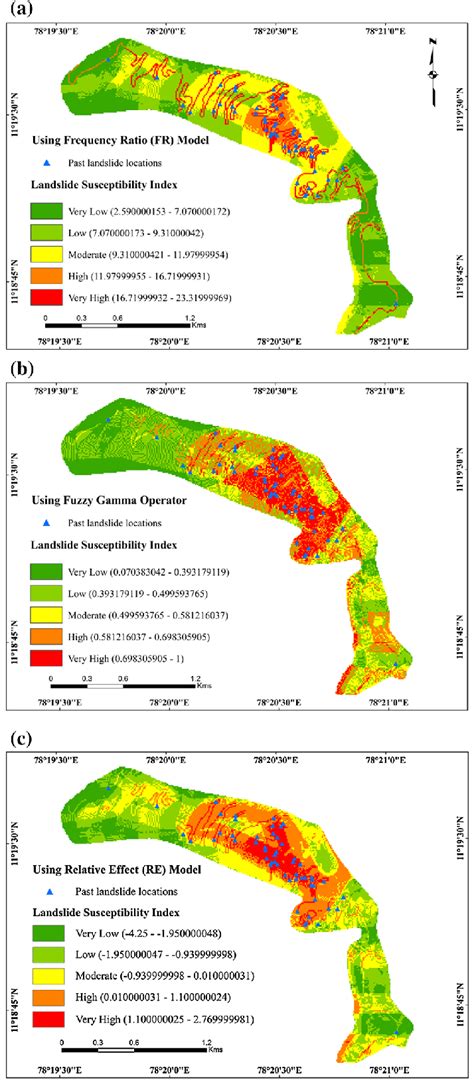 Landslide Susceptibility Maps A Based On Frequency Ratio Model B Download Scientific Diagram