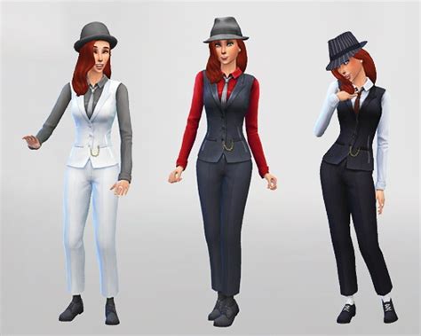 Mafioso Mob Boss Suit 6 Variants Sims 4 Female Clothes