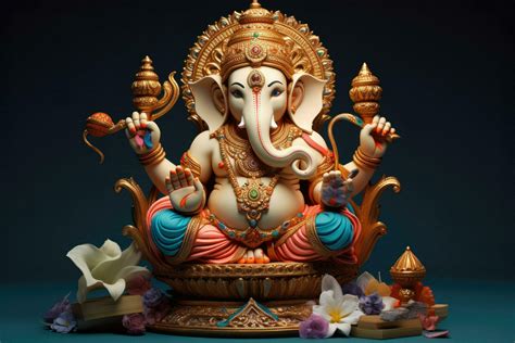 Ai Generated Beautiful Lord Ganesh Ai Generated Stock Photo At