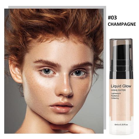 Boobeen Liquid Highlighter - Shimmer Glow Illuminator Drops for Radiant Skin - Champagne