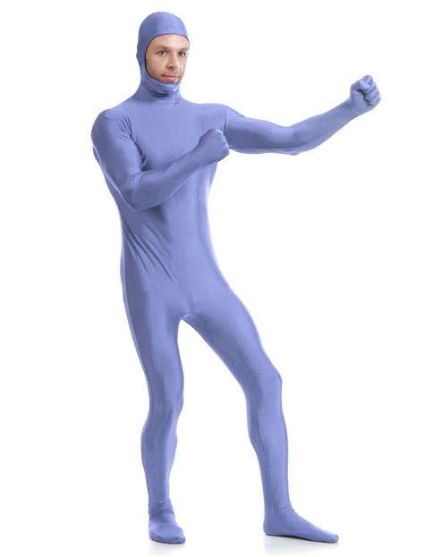 Morph Suit Purple Open Face Zentai Suit Halloween Lycra Spandex