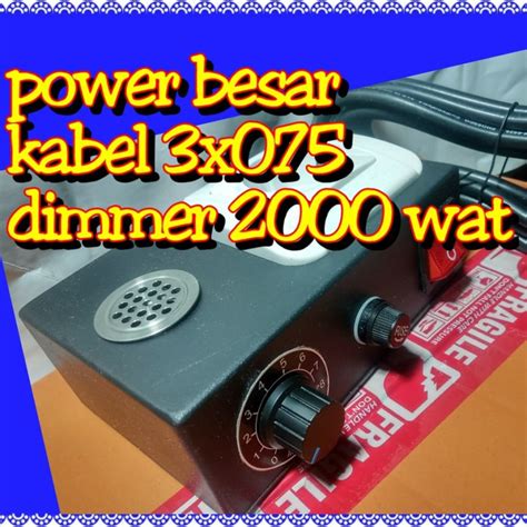 Jual Dimmer Scr 2000w 2000 Watt Pengatur Kecepatan Dinamo Mesin Bor Mesin Gerinda Dimmer Lampu