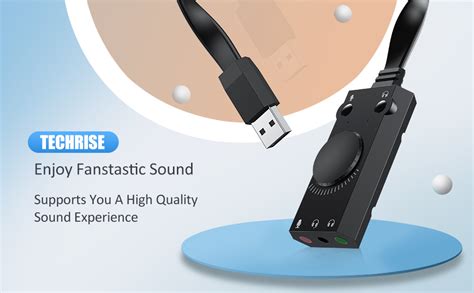 Amazon TechRise Tarjeta De Sonido USB Tarjeta De Sonido Externa