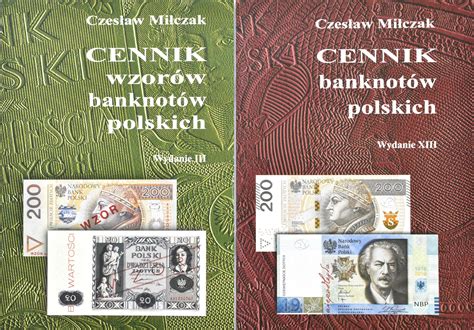 Miłczak Cz Cennik banknotów polskich Cennik wzorów banknotów