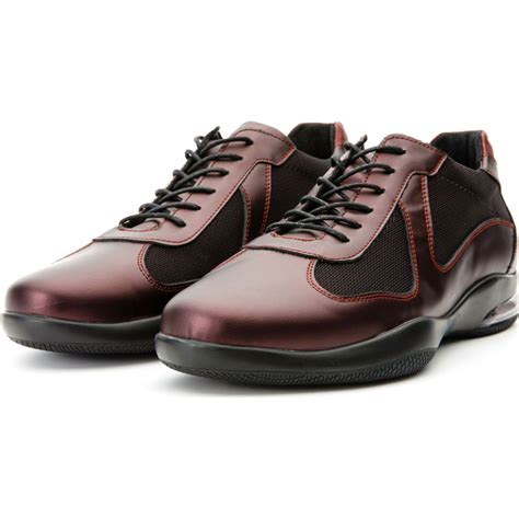 Vinci Leather The Zona Burgundy Leather Sneaker 15123