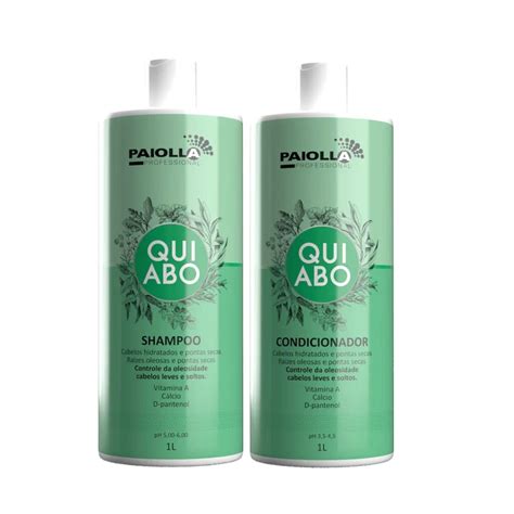 Kit Shampoo E Condicionador Quiabo Paiolla X Ml Kit Shampoo E