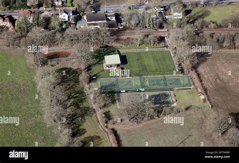 Aerial View Of Almscliffe Tennis Club At Weeton With The A658